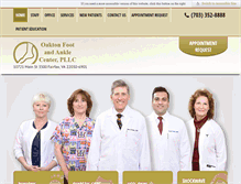 Tablet Screenshot of oaktonfootankle.com